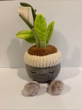 Greenhouse by Russ Plush Potted Plant Stuffed Toy - Green & Gray